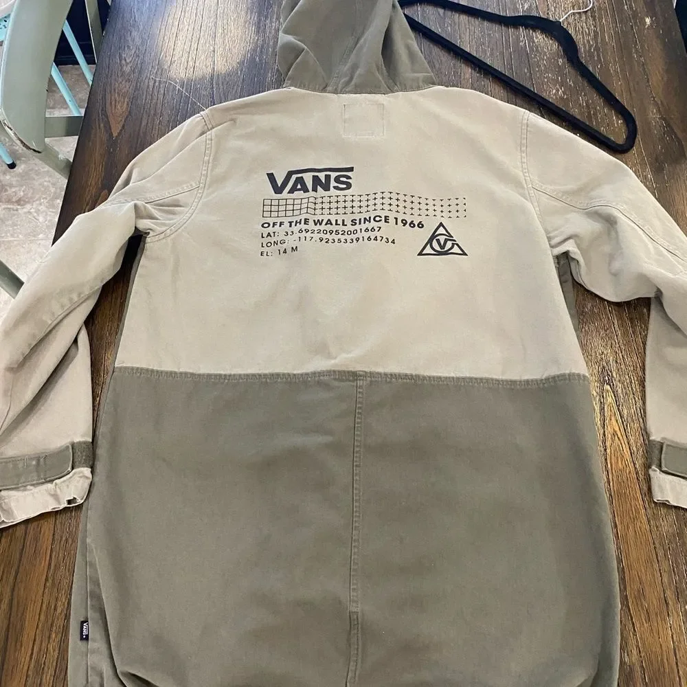 Vans 66 Vintage Supply Canvas Hooded Parka Jacket Olive Mens Medium EUC